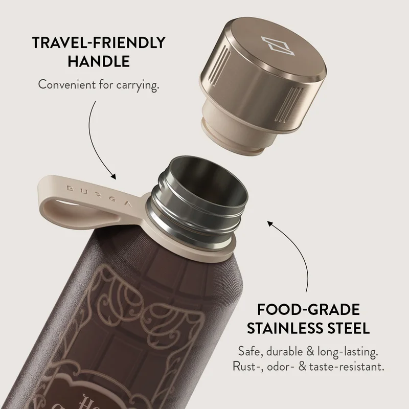 Burga Water Bottle Hot Chocolate 500ml Burga Water Bottle. Keep Your Drinks At The Perfect Temperature And Your Style Impeccable, Whether At The Gym, Office, Or Outdoors (Hot Chocolate) (500 Ml)  | Best Price UAE